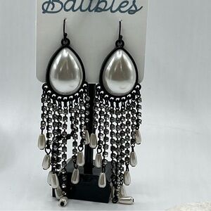 Elegant Pearl and Crystal Drop Earrings